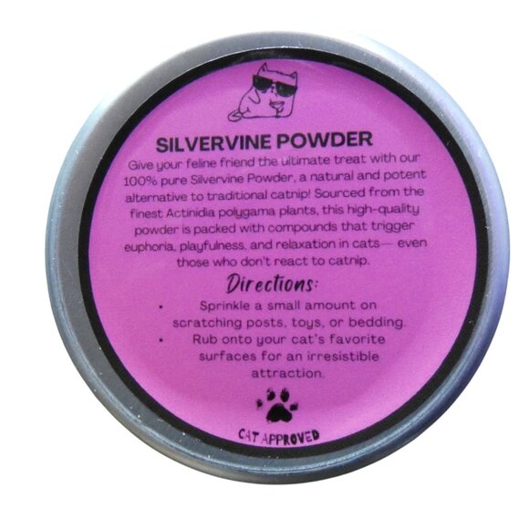 Silvervine Powder Catnip Alternative Gall Fruit Extract Small Tin 50 Grams New - Picture 2 of 3